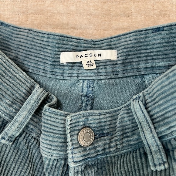 PacSun Sky Blue Corduroy Cargo Shorts - Picture 6 of 6